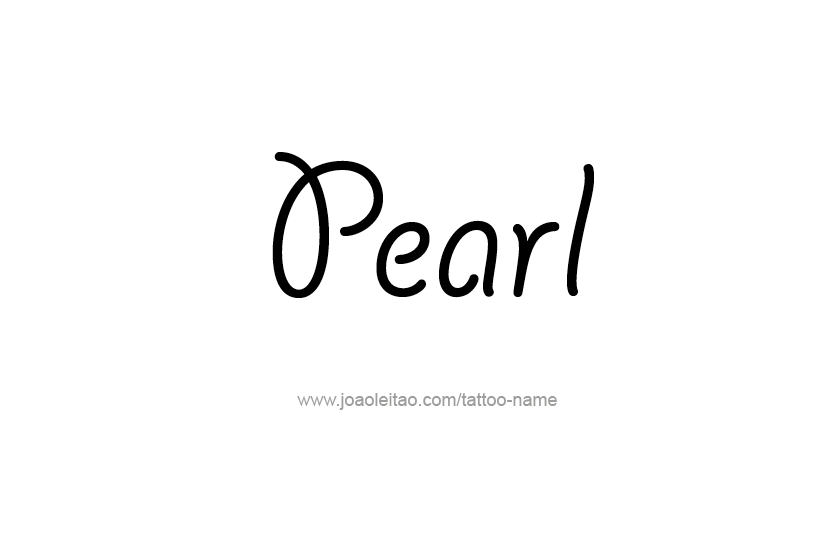 Tattoo Design Name Pearl   