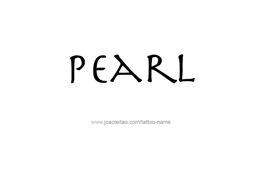 Tattoo Design Name Pearl   