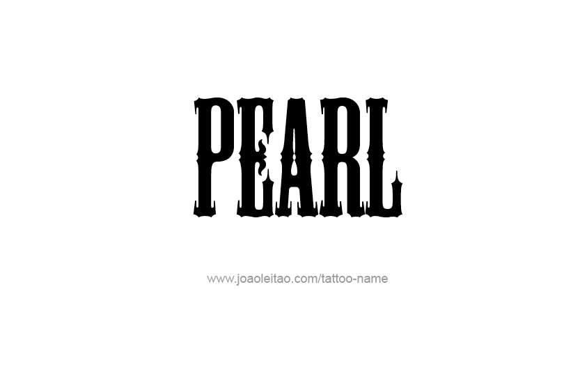 Tattoo Design Name Pearl   