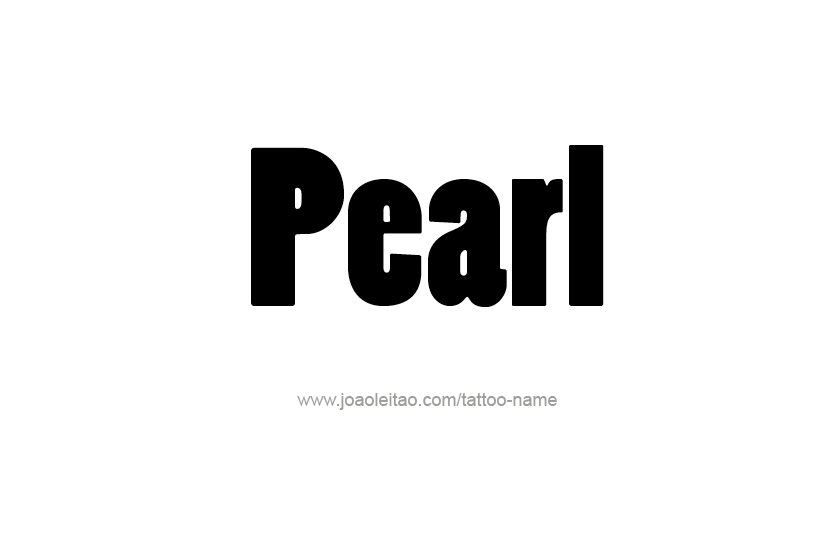 Tattoo Design Name Pearl   