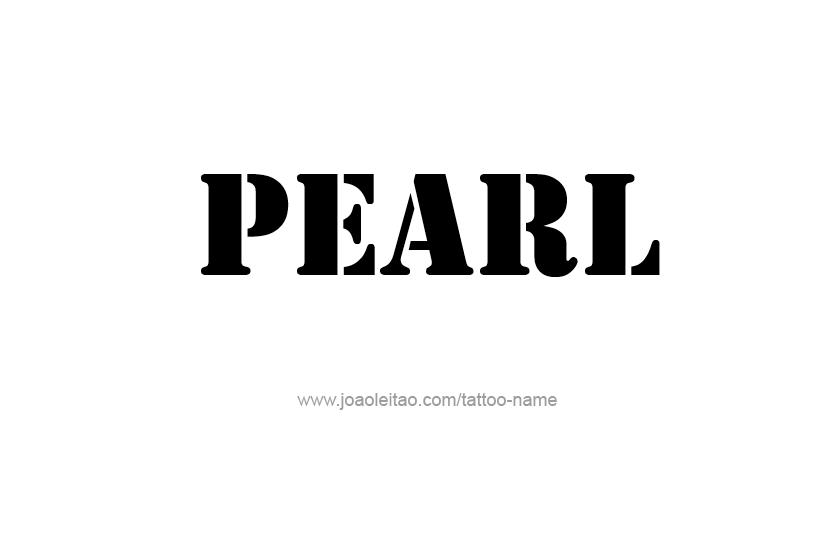 Tattoo Design Name Pearl   