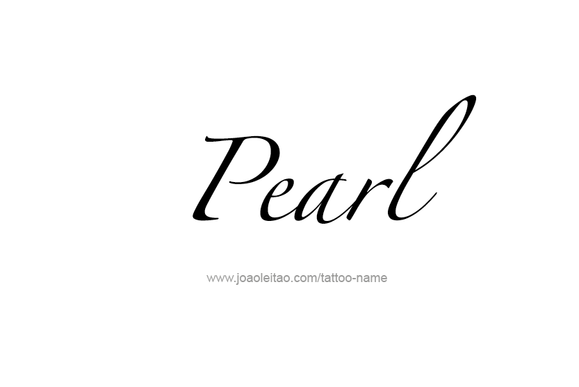 Tattoo Design Name Pearl   