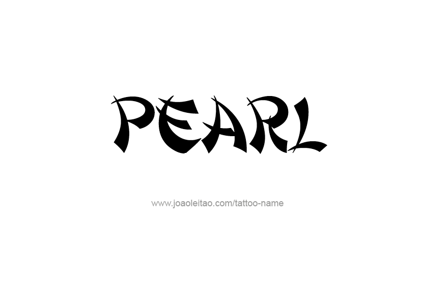 Tattoo Design Name Pearl