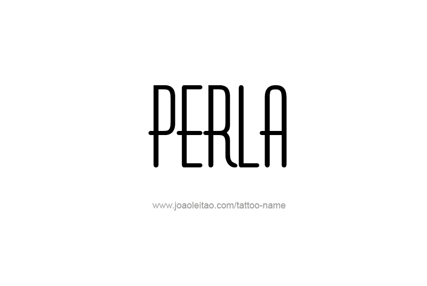 Tattoo Design Name Perla   