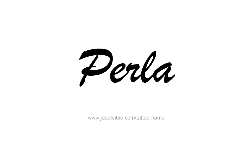 Tattoo Design Name Perla   