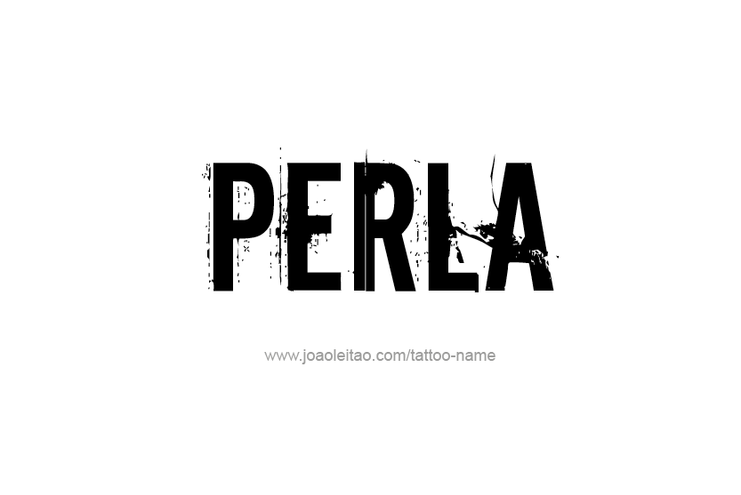 Tattoo Design Name Perla   