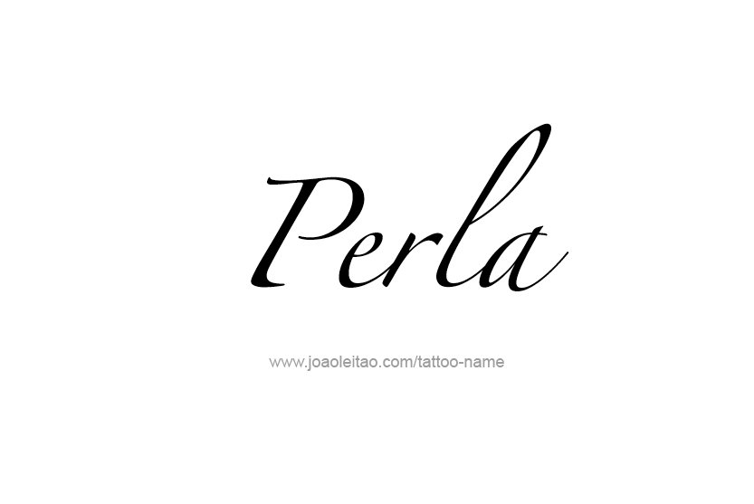 Tattoo Design Name Perla   