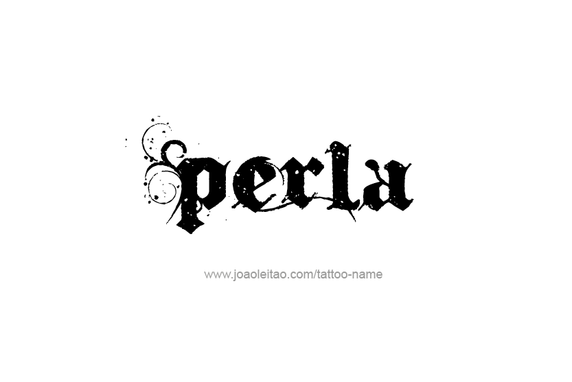 Tattoo Design Name Perla   