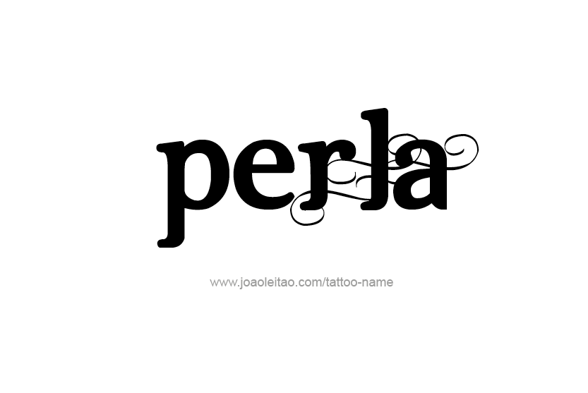 Tattoo Design Name Perla   