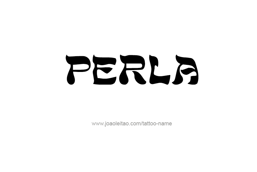 Tattoo Design Name Perla   
