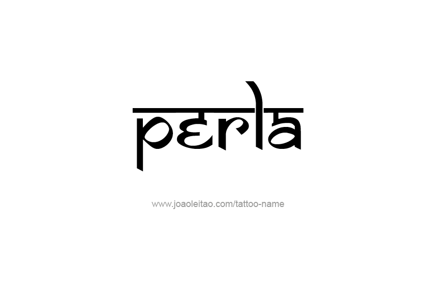 Tattoo Design Name Perla   