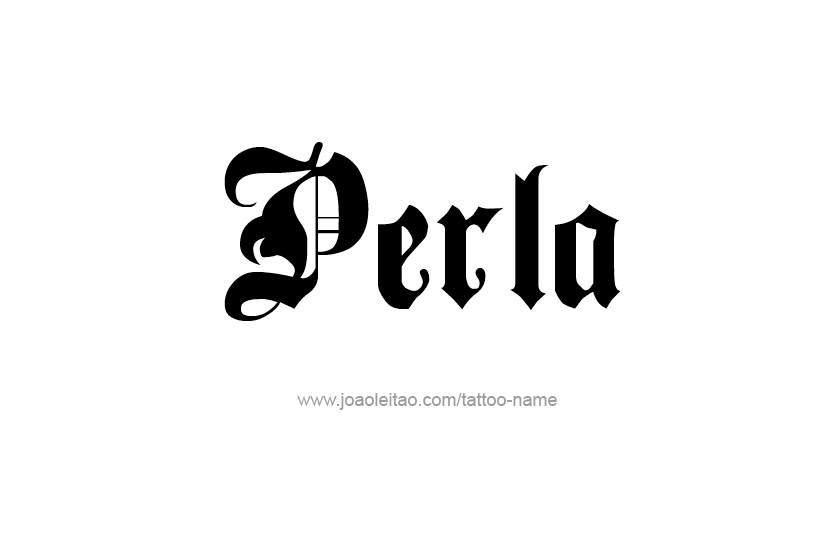 Tattoo Design Name Perla   