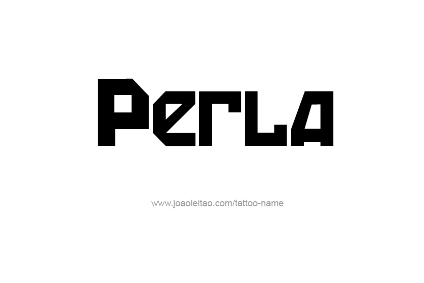 Tattoo Design Name Perla   