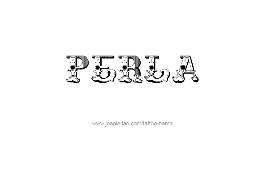 Tattoo Design Name Perla   