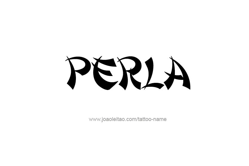 Tattoo Design Name Perla