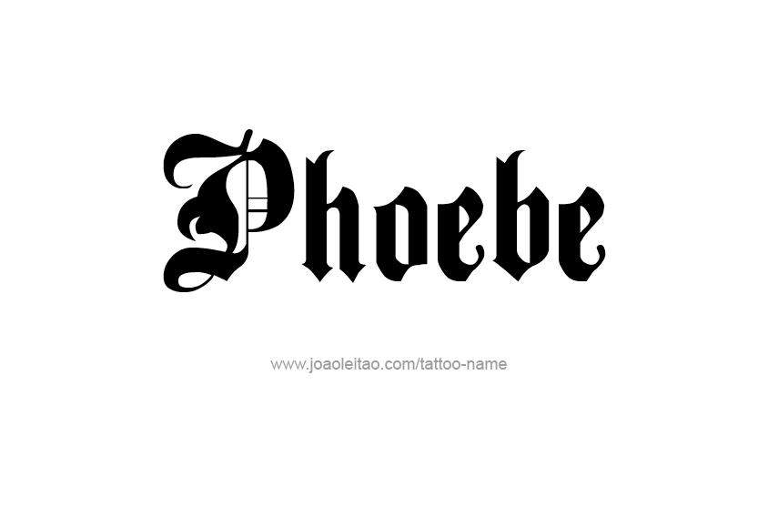 Tattoo Design Name Phoebe   