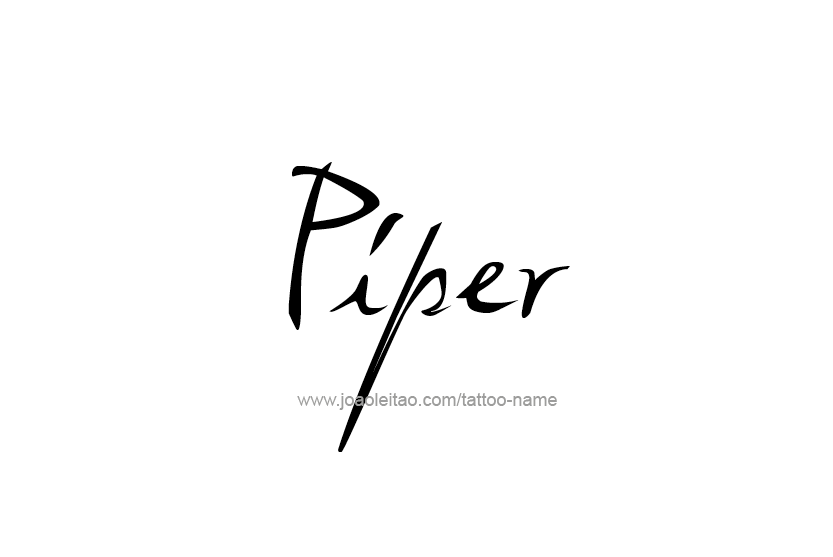 Tattoo Design Name Piper   