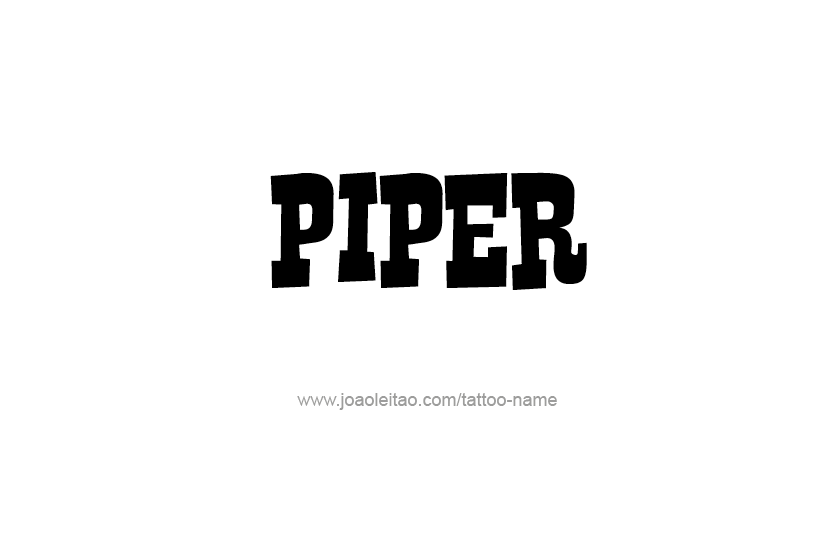 Tattoo Design Name Piper   