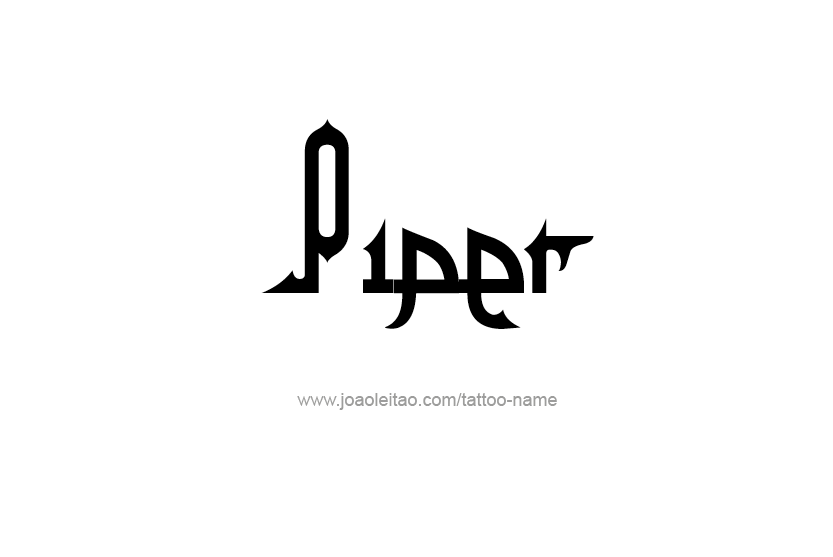 Tattoo Design Name Piper   