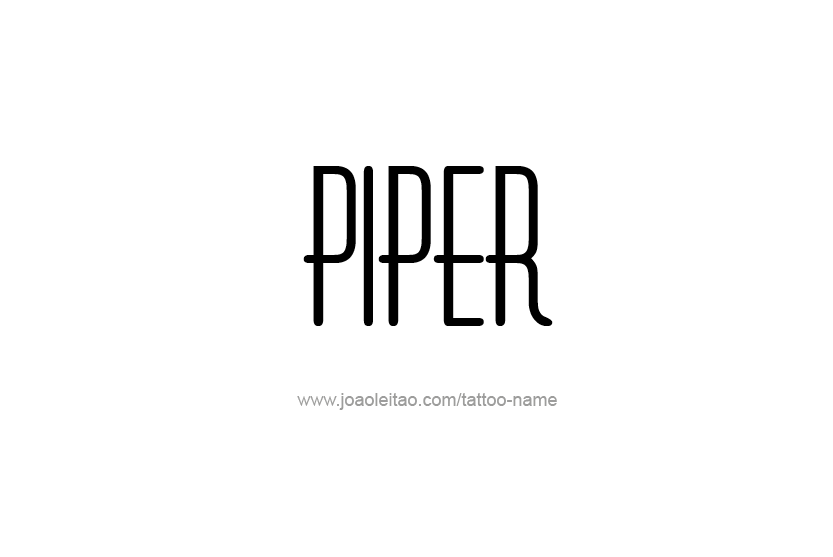 Tattoo Design Name Piper   