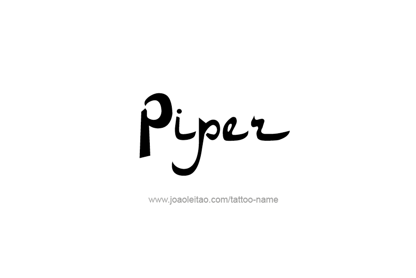 Tattoo Design Name Piper   