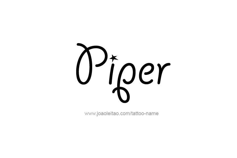 Tattoo Design Name Piper   