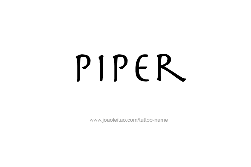 Piper Name Tattoo Designs