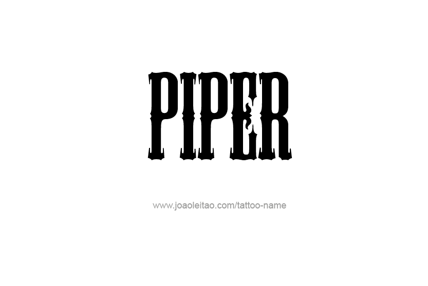 Tattoo Design Name Piper   