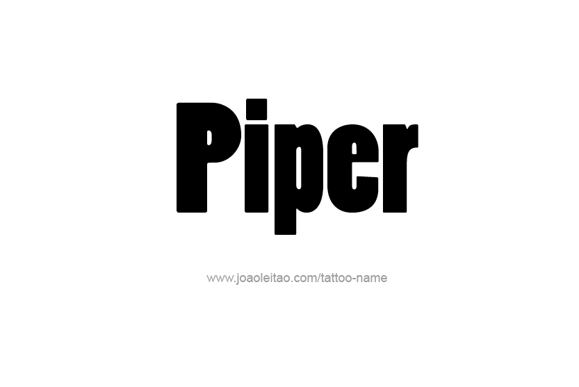 Tattoo Design Name Piper   