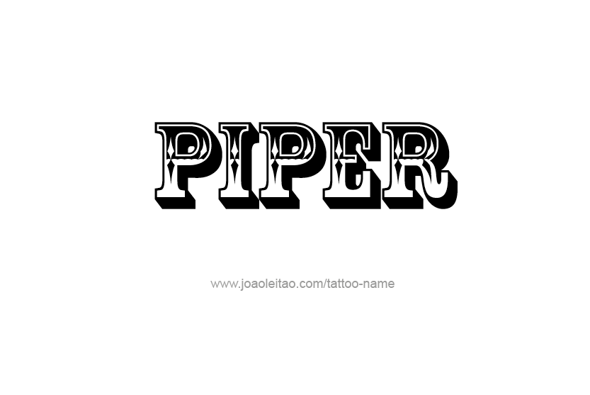 Tattoo Design Name Piper   