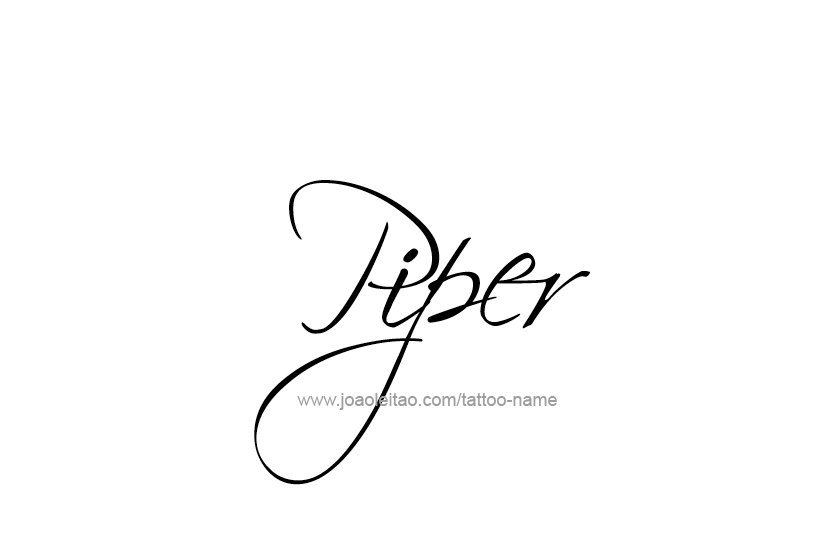 Tattoo Design Name Piper   