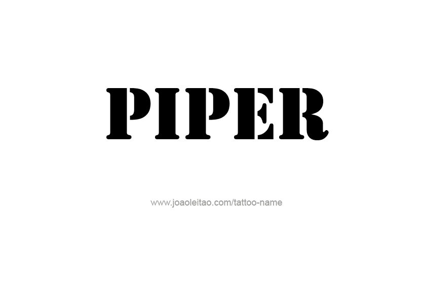 Tattoo Design Name Piper   