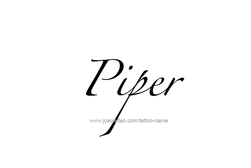 Tattoo Design Name Piper   