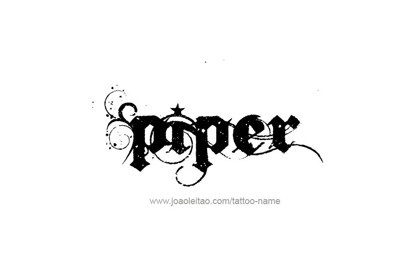 Tattoo Design Name Piper   