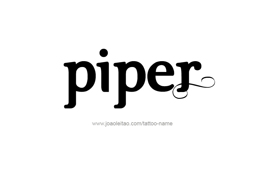 Tattoo Design Name Piper   