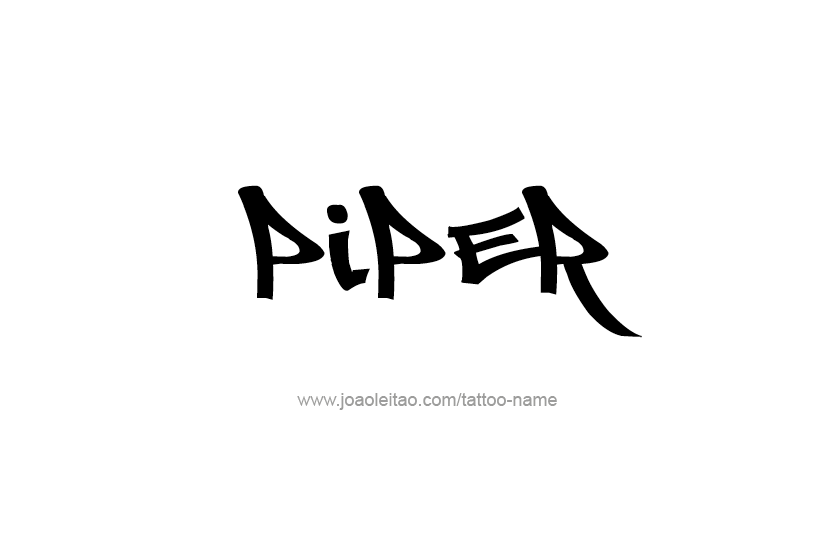 Tattoo Design Name Piper   