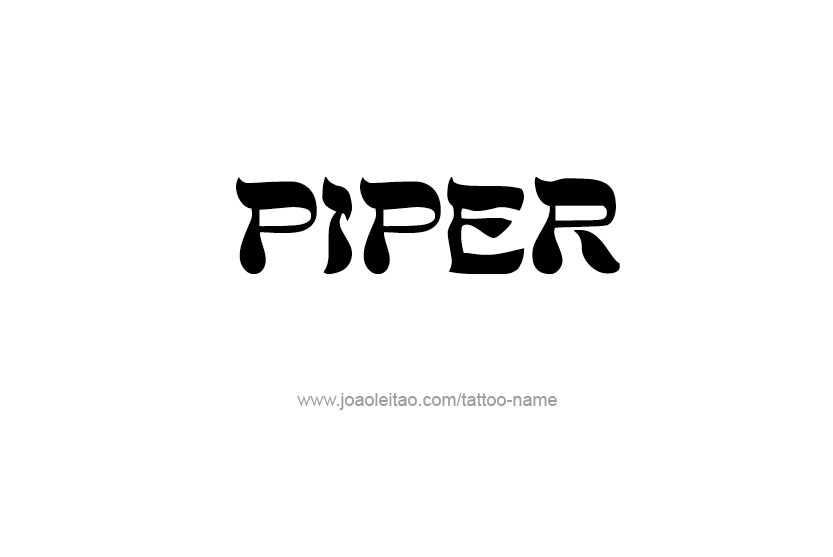 Tattoo Design Name Piper   