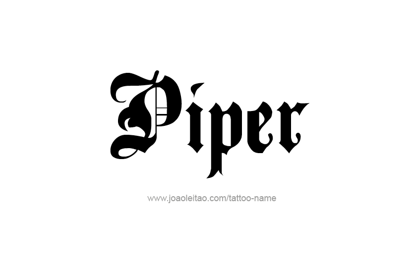 Tattoo Design Name Piper   