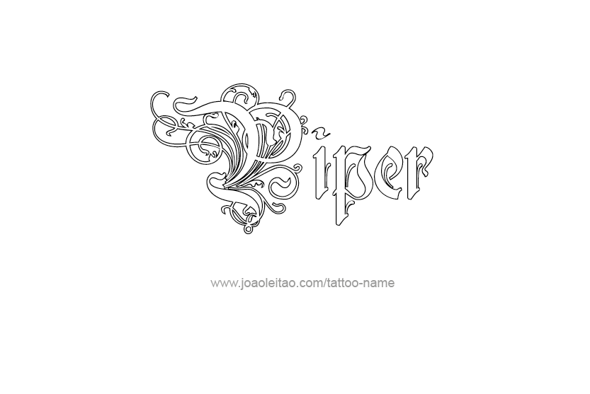 Tattoo Design Name Piper   