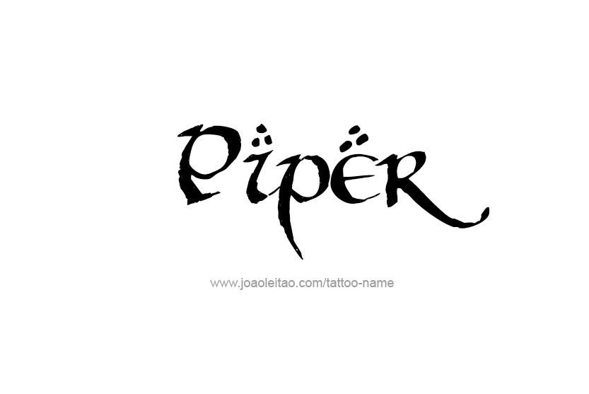 Tattoo Design Name Piper   