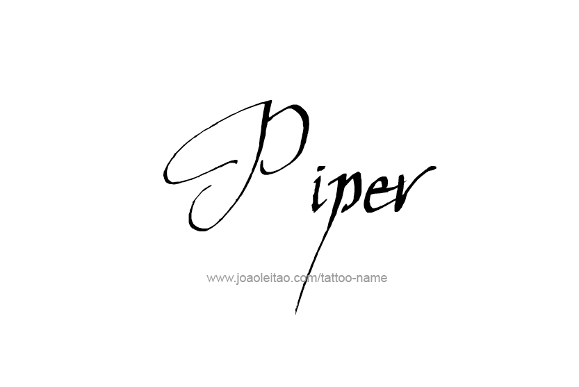 Tattoo Design Name Piper   