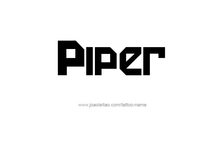 Tattoo Design Name Piper   