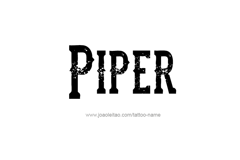 Tattoo Design Name Piper   