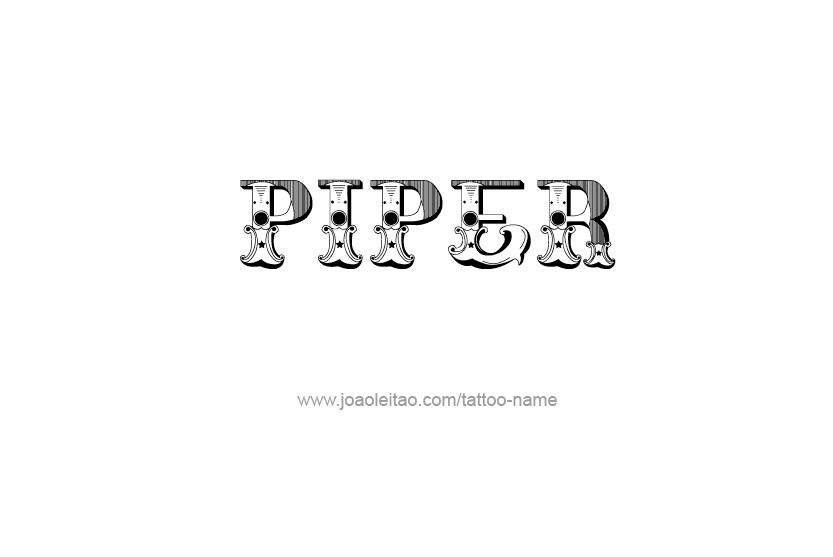 Tattoo Design Name Piper   