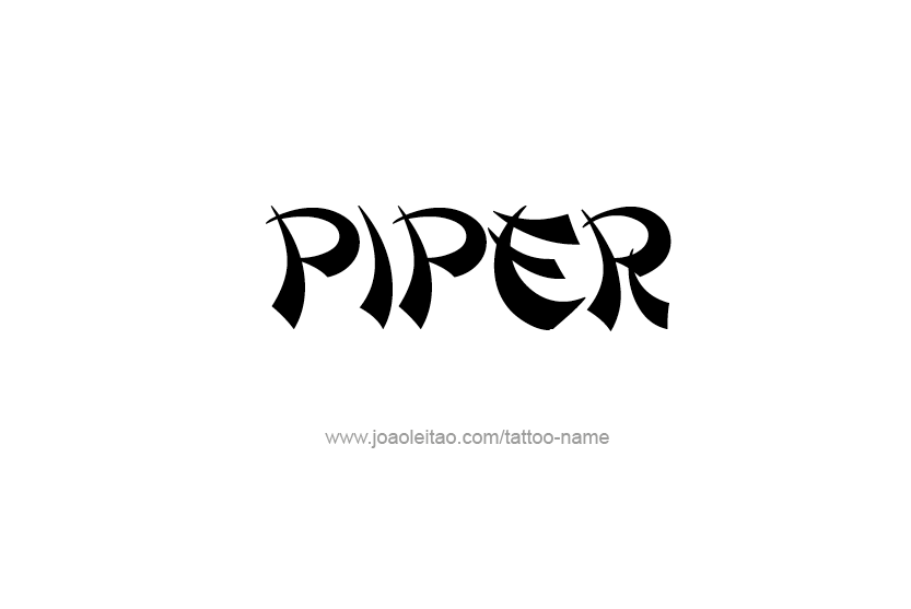 Tattoo Design Name Piper