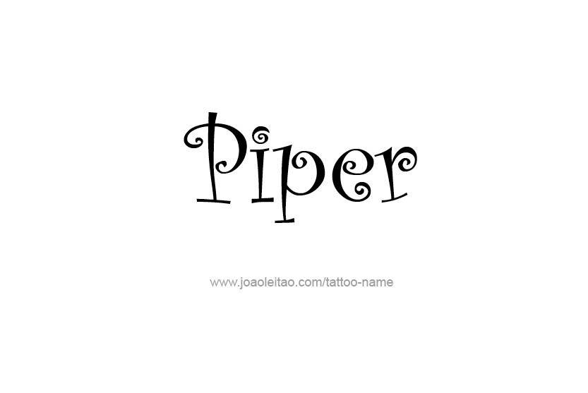 Tattoo Design Name Piper   