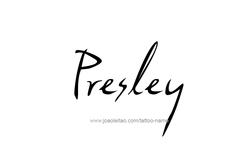 Tattoo Design Name Presley   