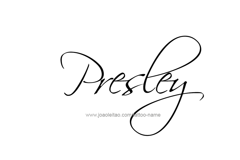 Tattoo Design Name Presley   