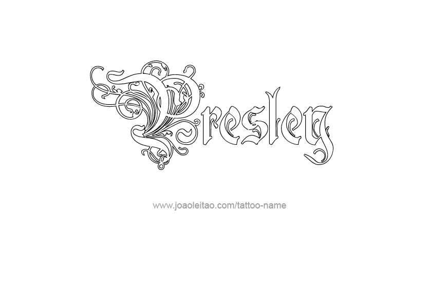 Tattoo Design Name Presley   