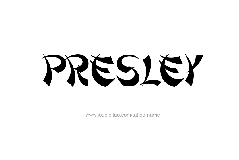 Tattoo Design Name Presley